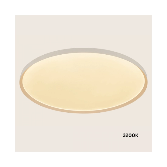 25199 CEILING LED LIGHT 56W 2700K-3200K-4000K DALI SANDY WHITE - METAL - ALUMINIUM - MICROPRISMATIC DIFFUSER Zambelis Lights